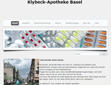 Tablet Screenshot of klybeck-apotheke.ch